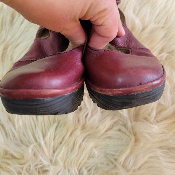 Fly London Yasi Mary Jane Shoes in Burgundy 39 - Picture 7 of 9